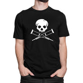 Skull and Crutches Logo T-shirt Funny Jackass Inspired Tee Stunt Comedy Gift Top